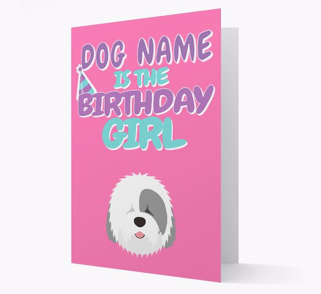 'Birthday Girl' Card with {breedFullName} Icon